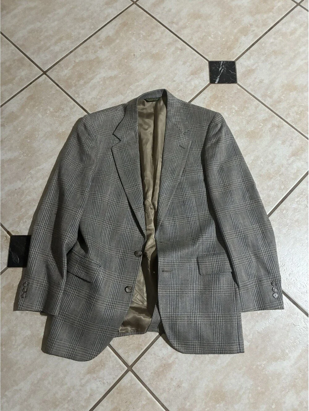 Robert Surrey Vintage Men’s Glen Plaid Sport Coat Blazer Made in USA Parisian